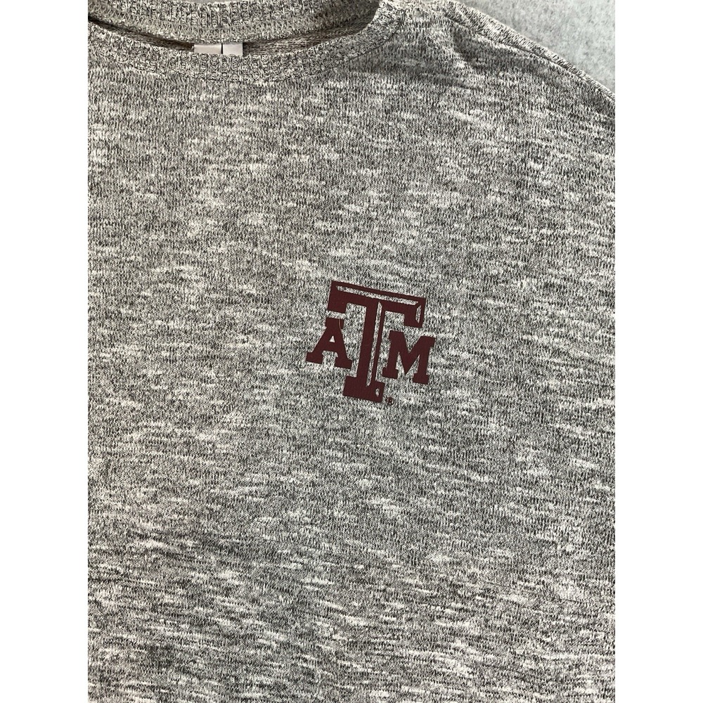 chicka-d Texas A&M Aggies Grey Space Dye Long Sleeve Shirt Womens Medium 176